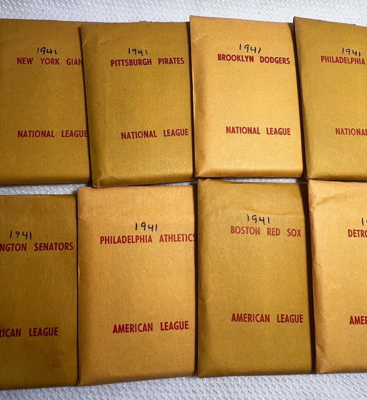 1941 APBA Baseball Cards Made In 1977 16 Teams 20 Players Per Team 12 Is On 56