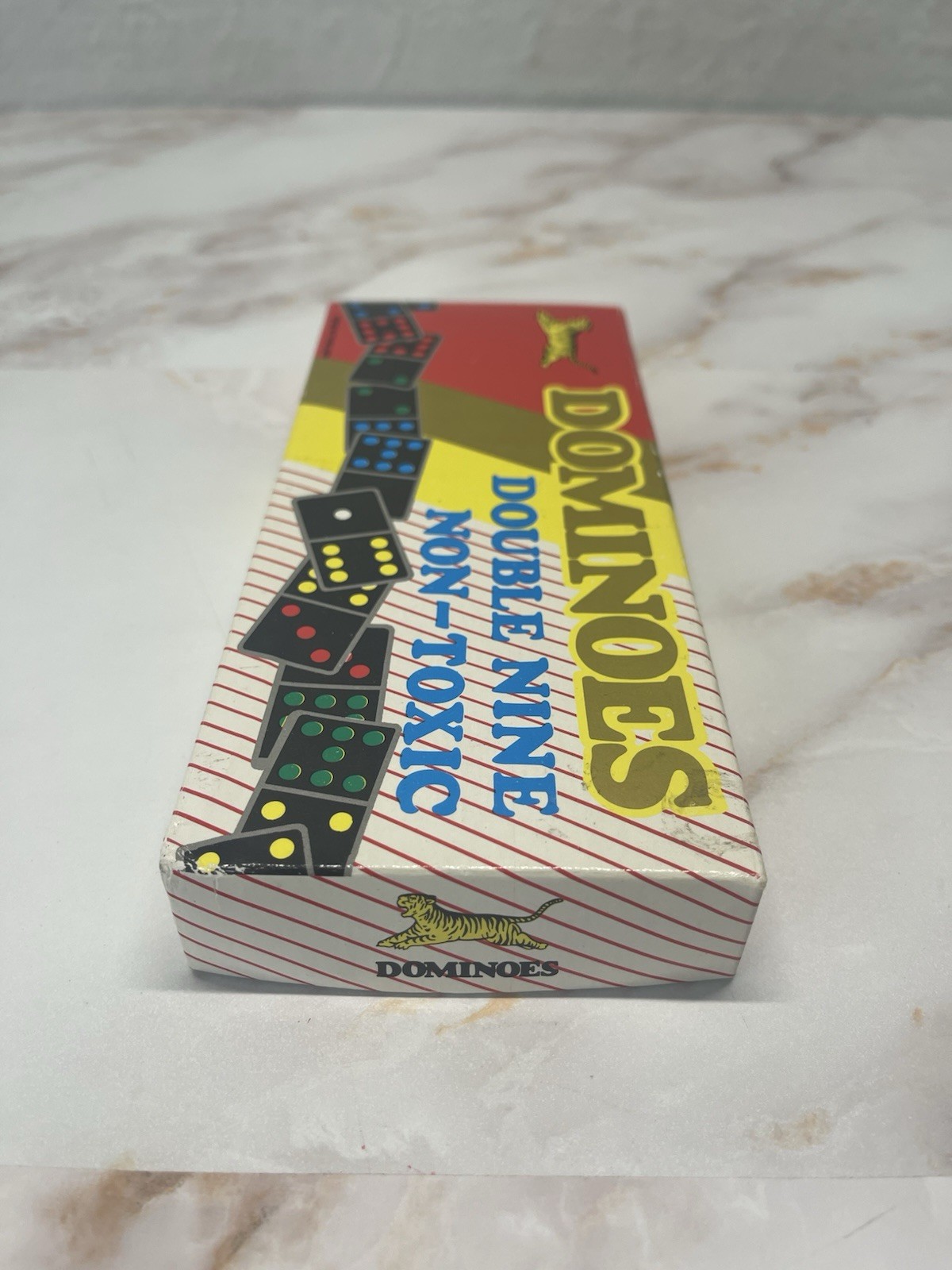 Vintage Tiger Dominoes Set Complete Double Nine Made In Thailand