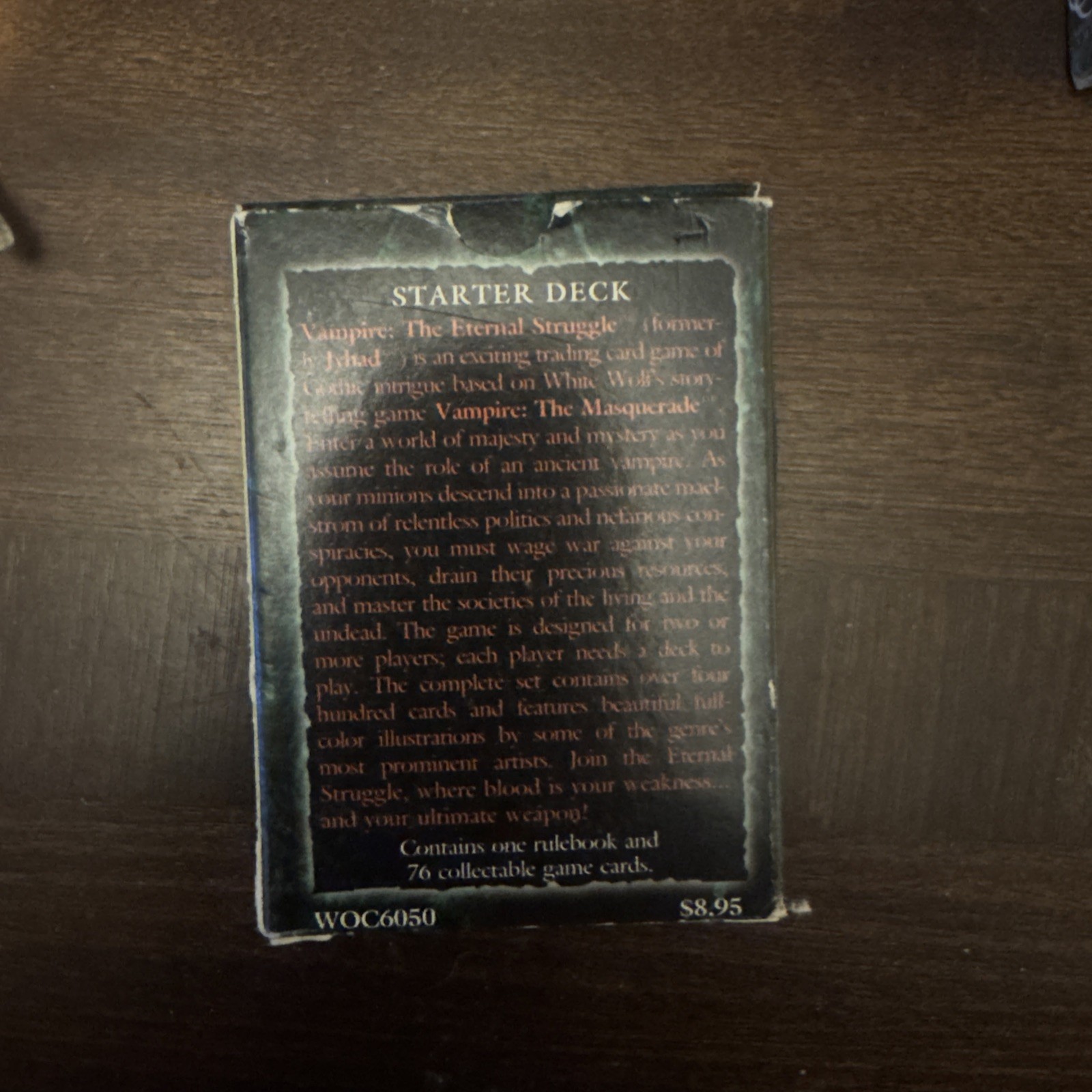 Vampire The Eternal Struggle Starter Deck Richard Garfield game