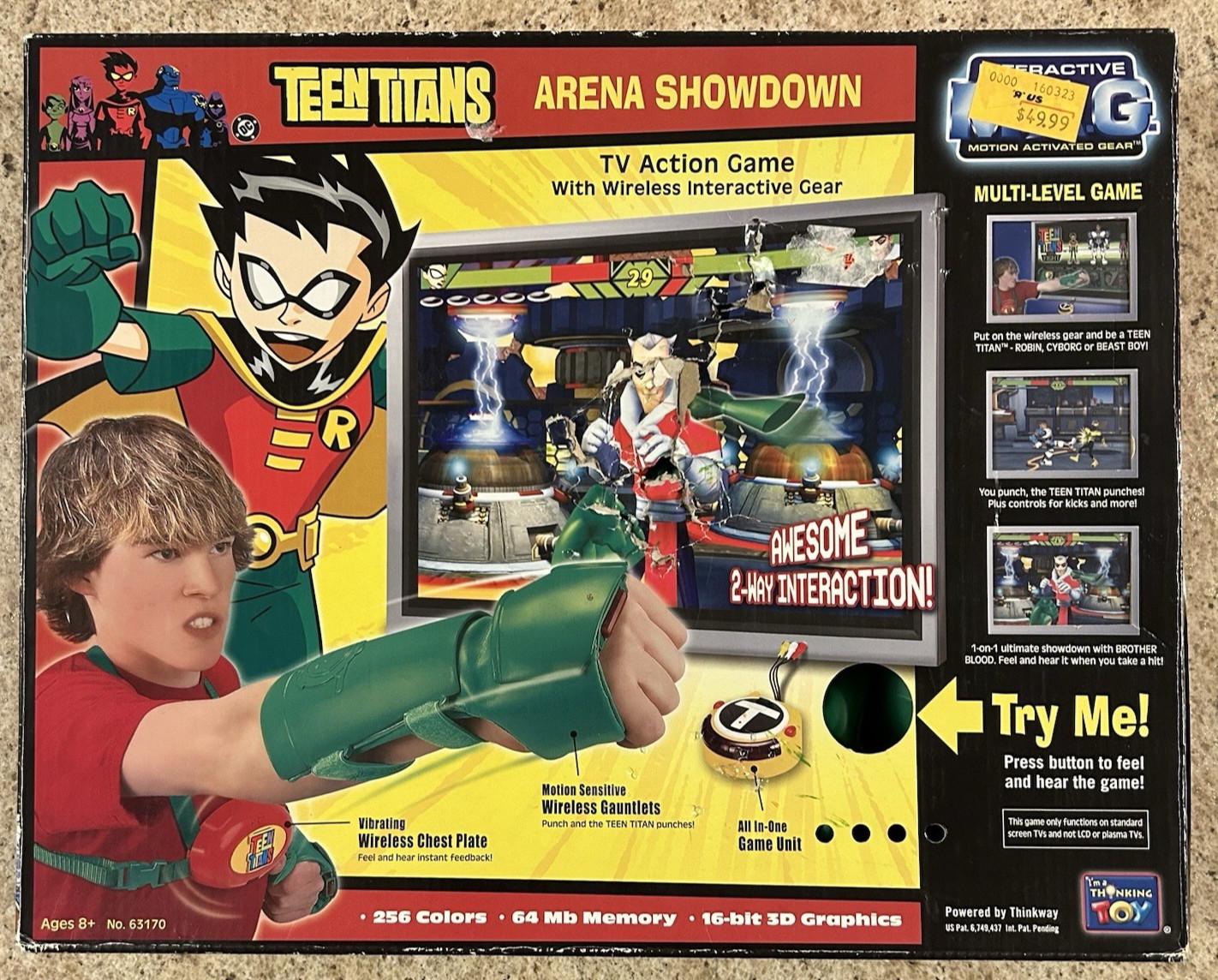 Extremely Rare Teen Titans Arena Showdown TV Action Game (Plug And Play Type)