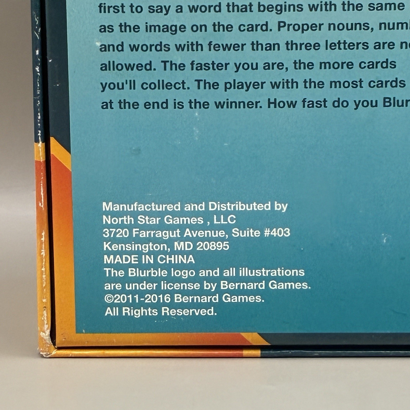 Blurble Volume 1 Card Game For Quick Witted People 2016 Bernard North Star Games