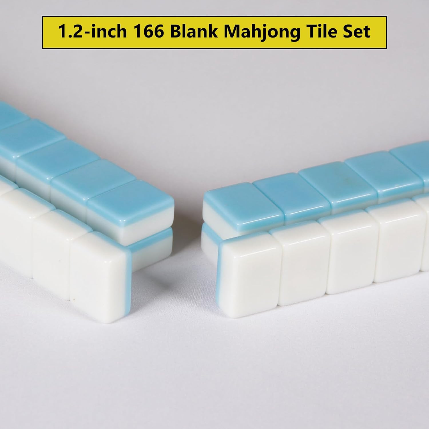 Blue Blank Mahjong Tile 1.2-Inch Mahjong Tile 166 Blank Mahjong Tile Set