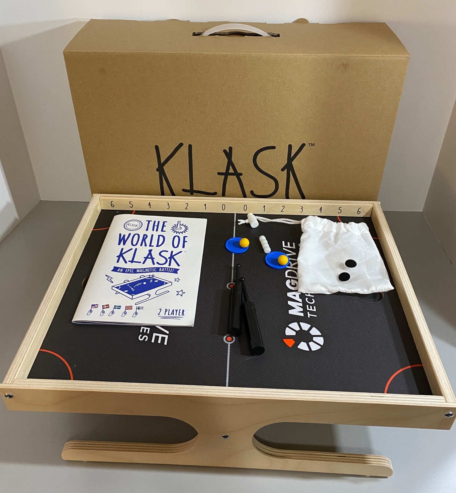 World Of Klask Board Game Magdrive Top by Oy Marektoys An Epic Magnetic Battle!