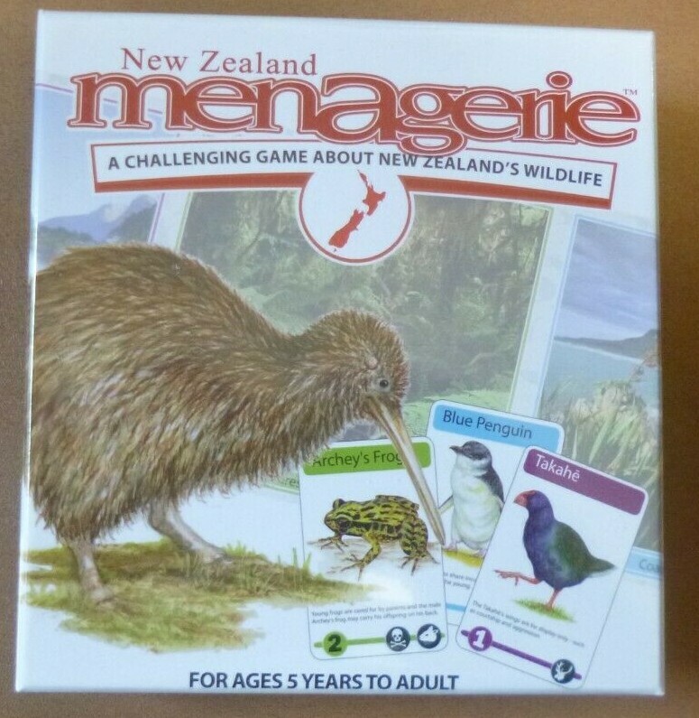 NEW ZEALAND MENAGERIE CHALLENGING BOARD GAME ABOUT New Zealand WILDLIFE