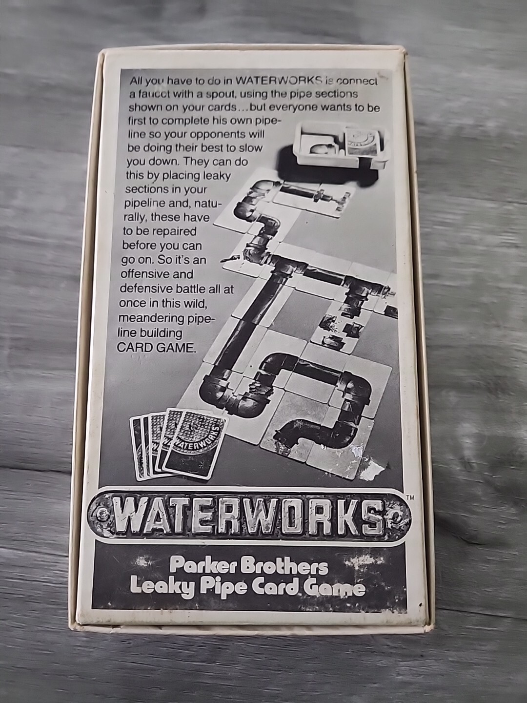 Waterworks Card Family Game Parker Brothers 1972 complete EUC Vintage