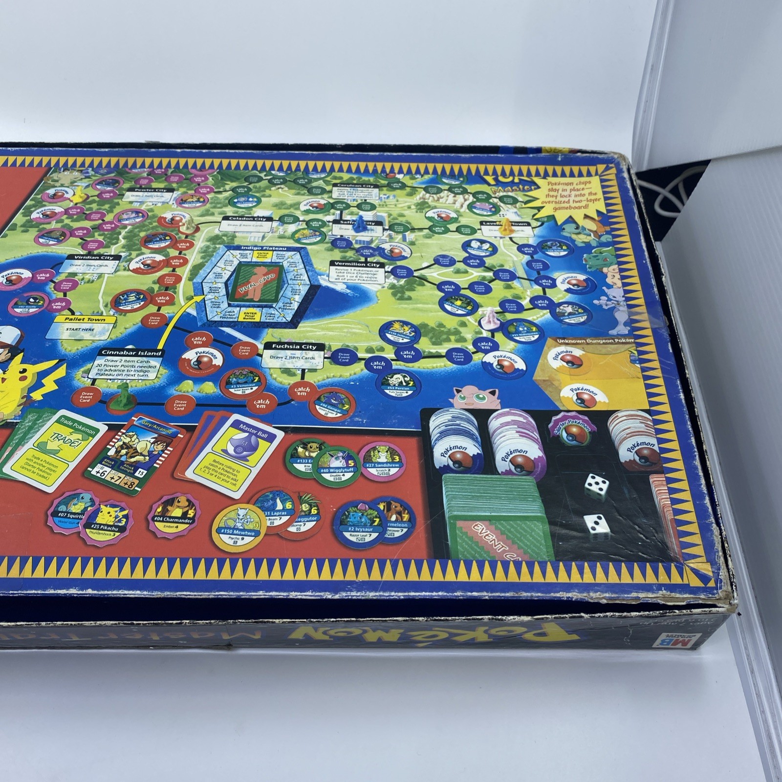1999 Pokémon Master Trainer Board Game Milton Bradley Incomplete See Description