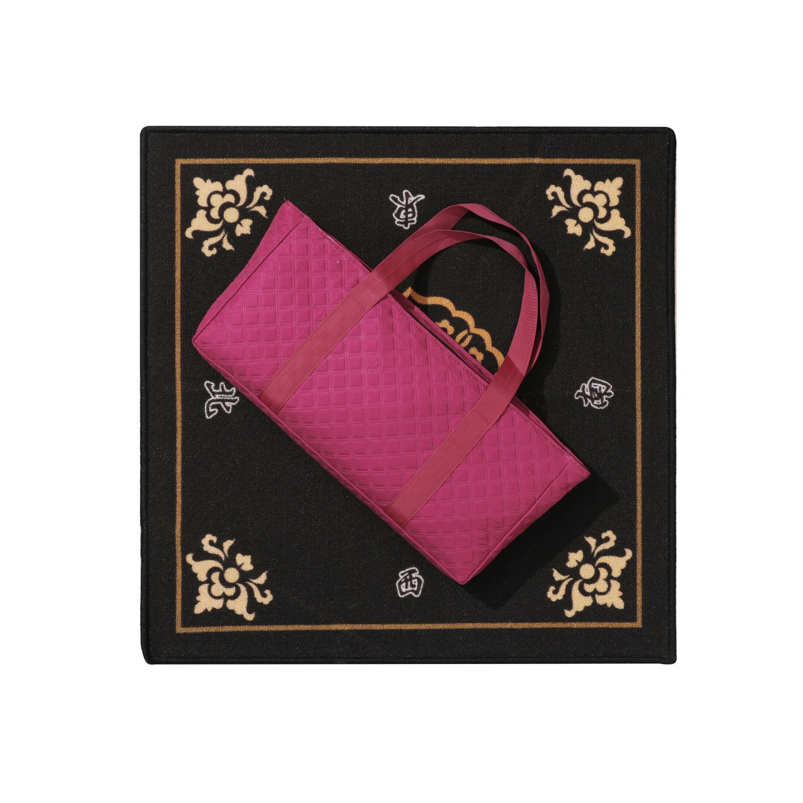 American Mahjong 166 Tiles Red Carry Bag /4 Color Pushers/Racks Western Mahjongg