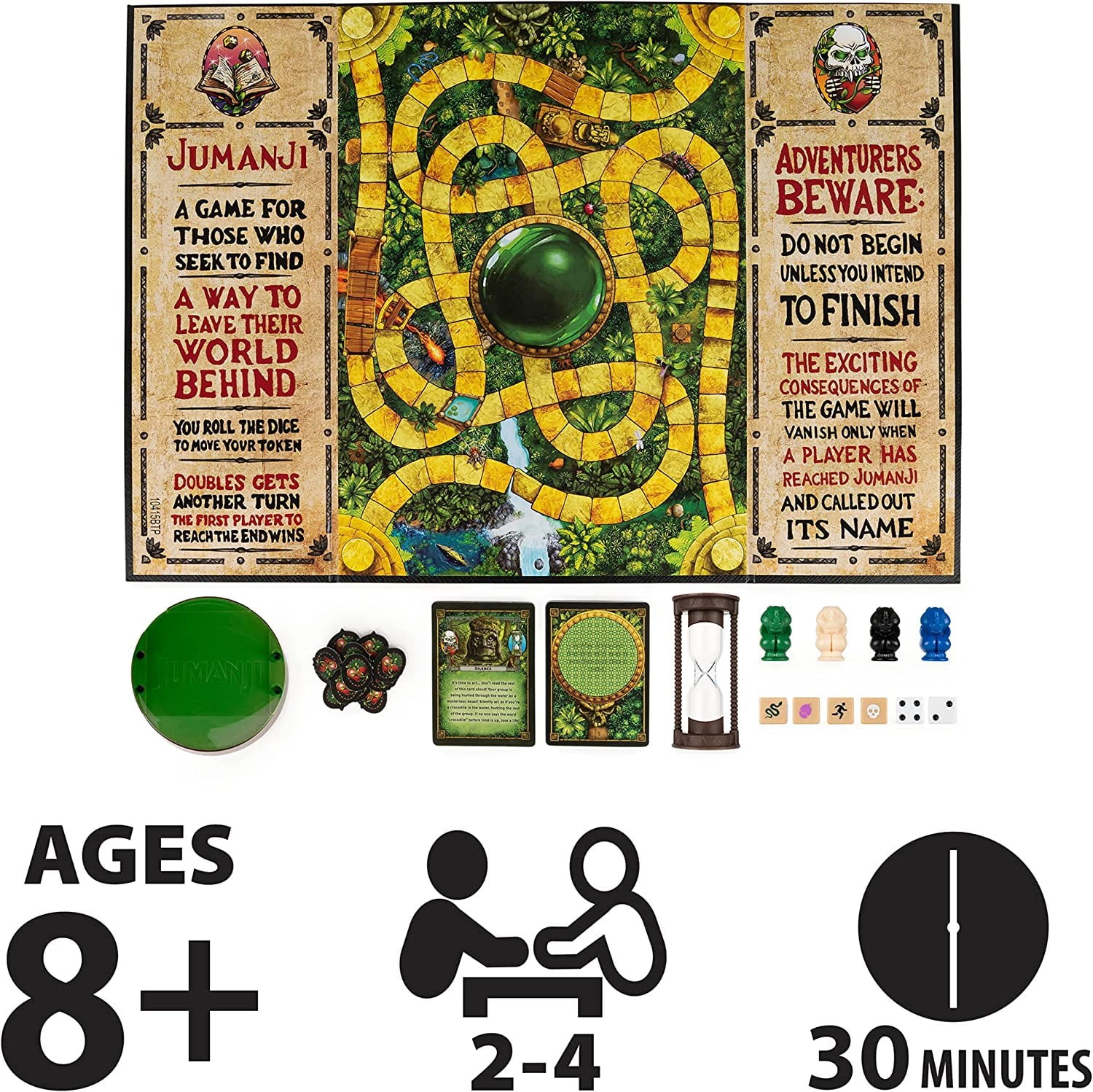 Jumanji the Game Real Wooden Box Edition of the Classic Adventure Board Game