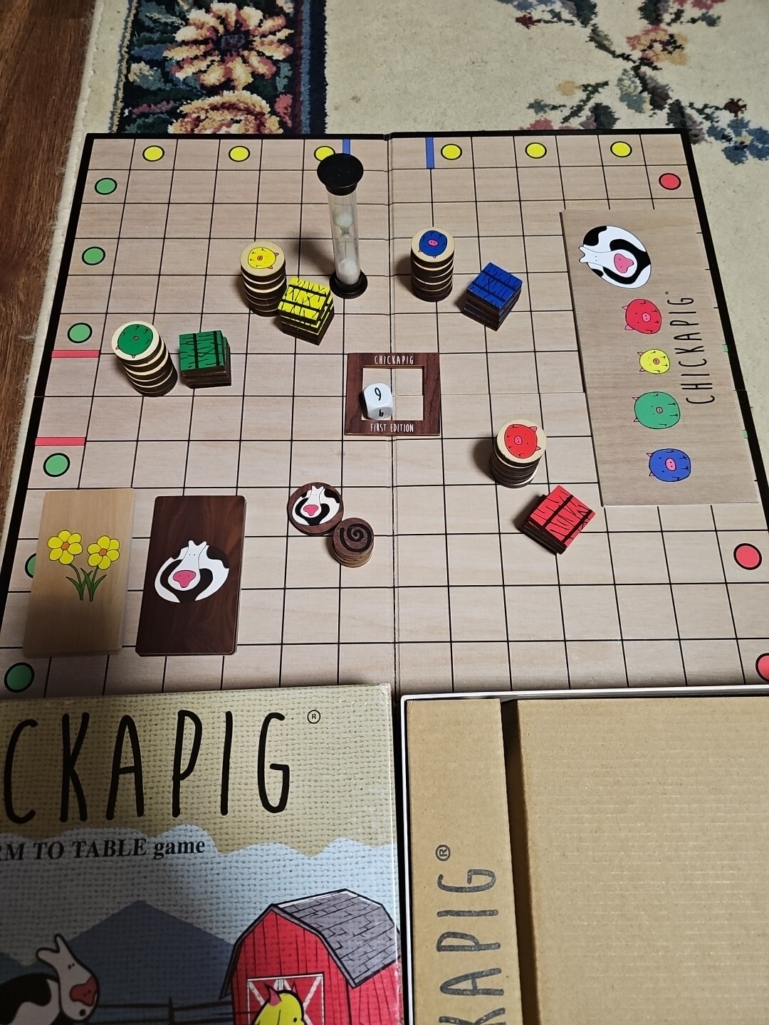 Chickapig Farm To Table Board Game. 2-4 Players 8 & Up. 100% Complete