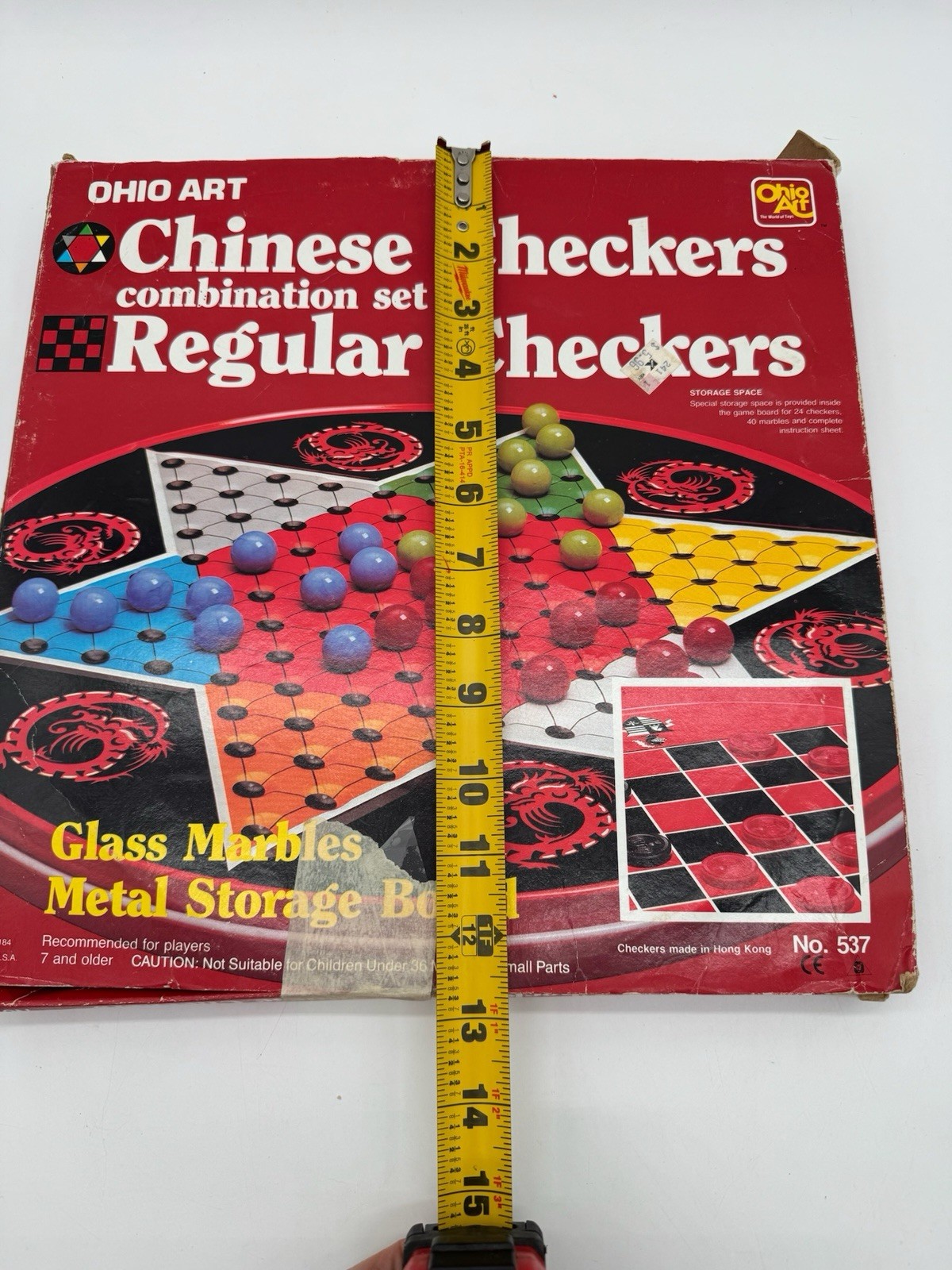 VINTAGE Ohio Art No. 537 Combination Chinese Checkers Regular Checkers Game READ