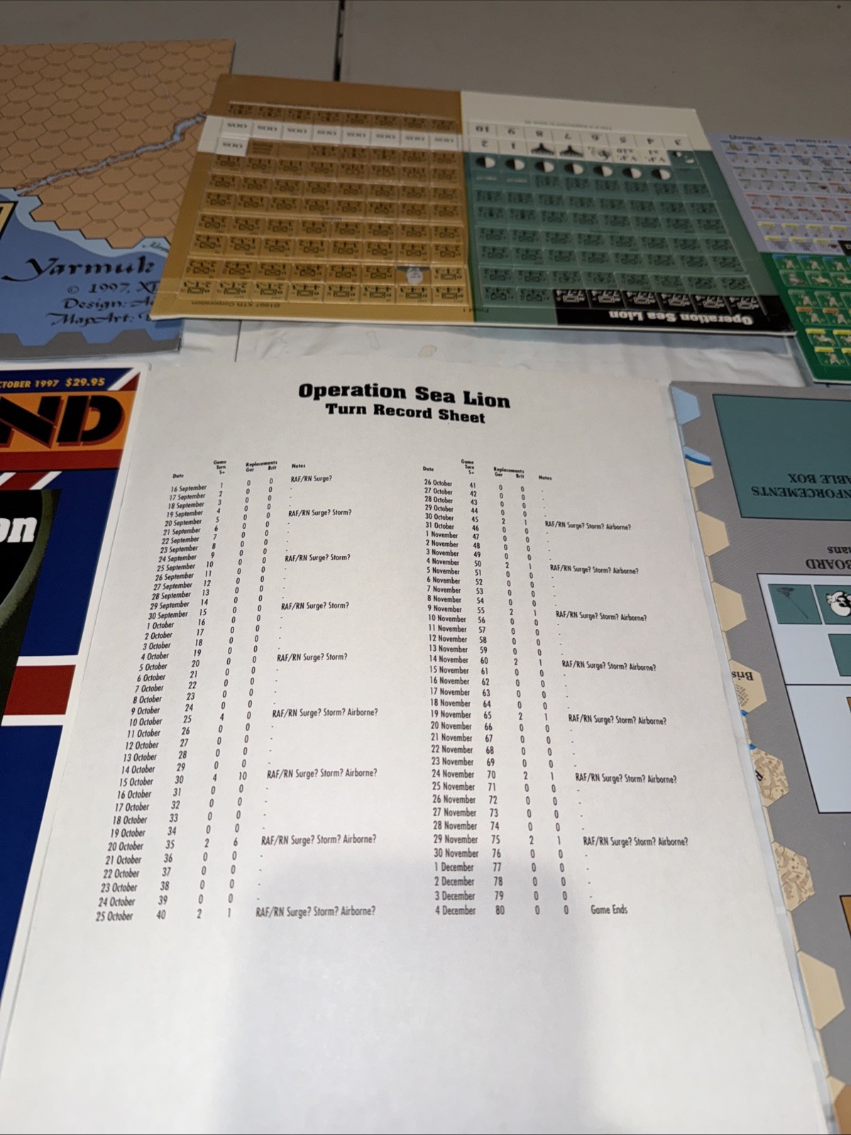 Command Magazine Issue 45: Game Supplement: Operation Sea Lion/Yarmuk: Unpunched