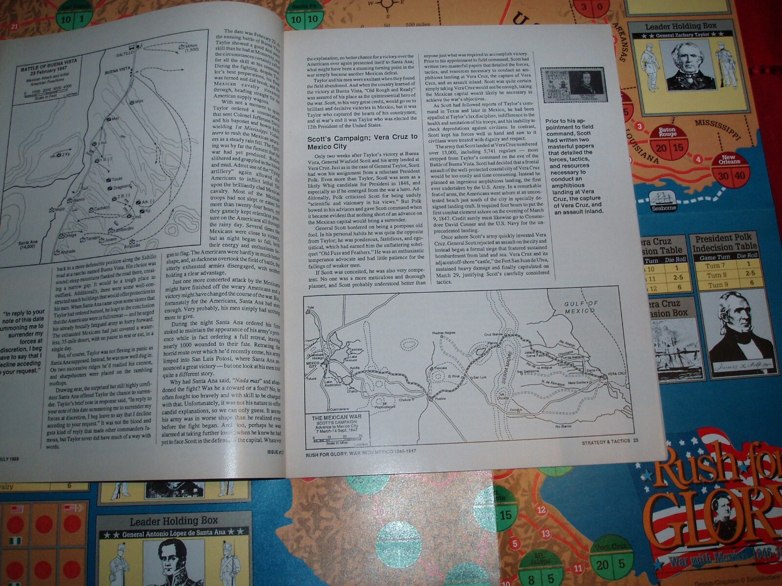 Mexican War 1846-47 Rush for Glory S&T 127 Strategy&Tactics SPI Collector Copy