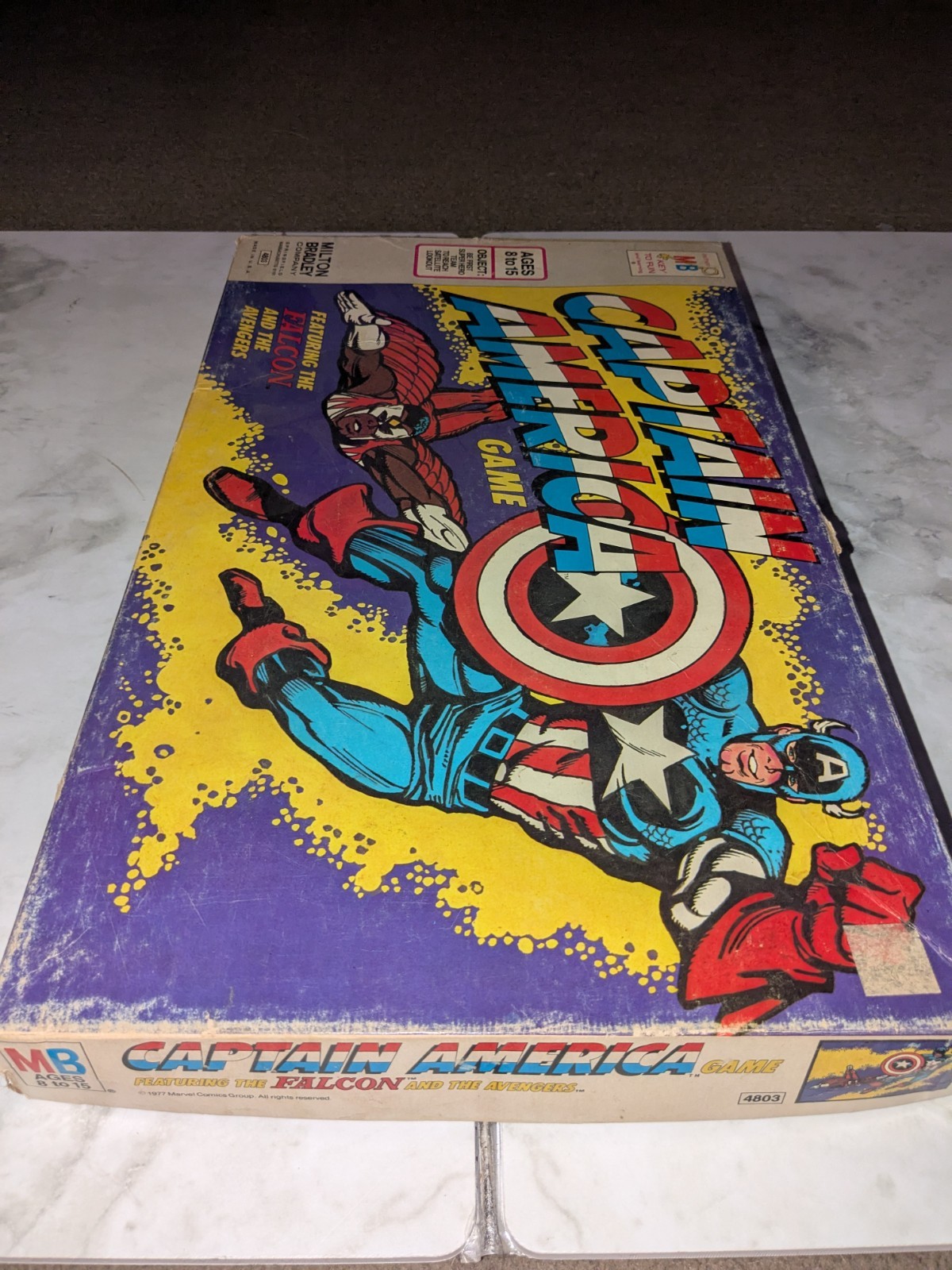 Captain America Board Game Vintage 1977 Milton Bradley Falcon Avengers Marvel