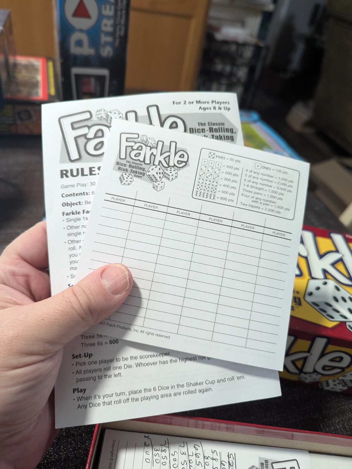 FARKLE Patch Games Edition Classic Dice Game By Patch 100% COMPLETE 2007 Box