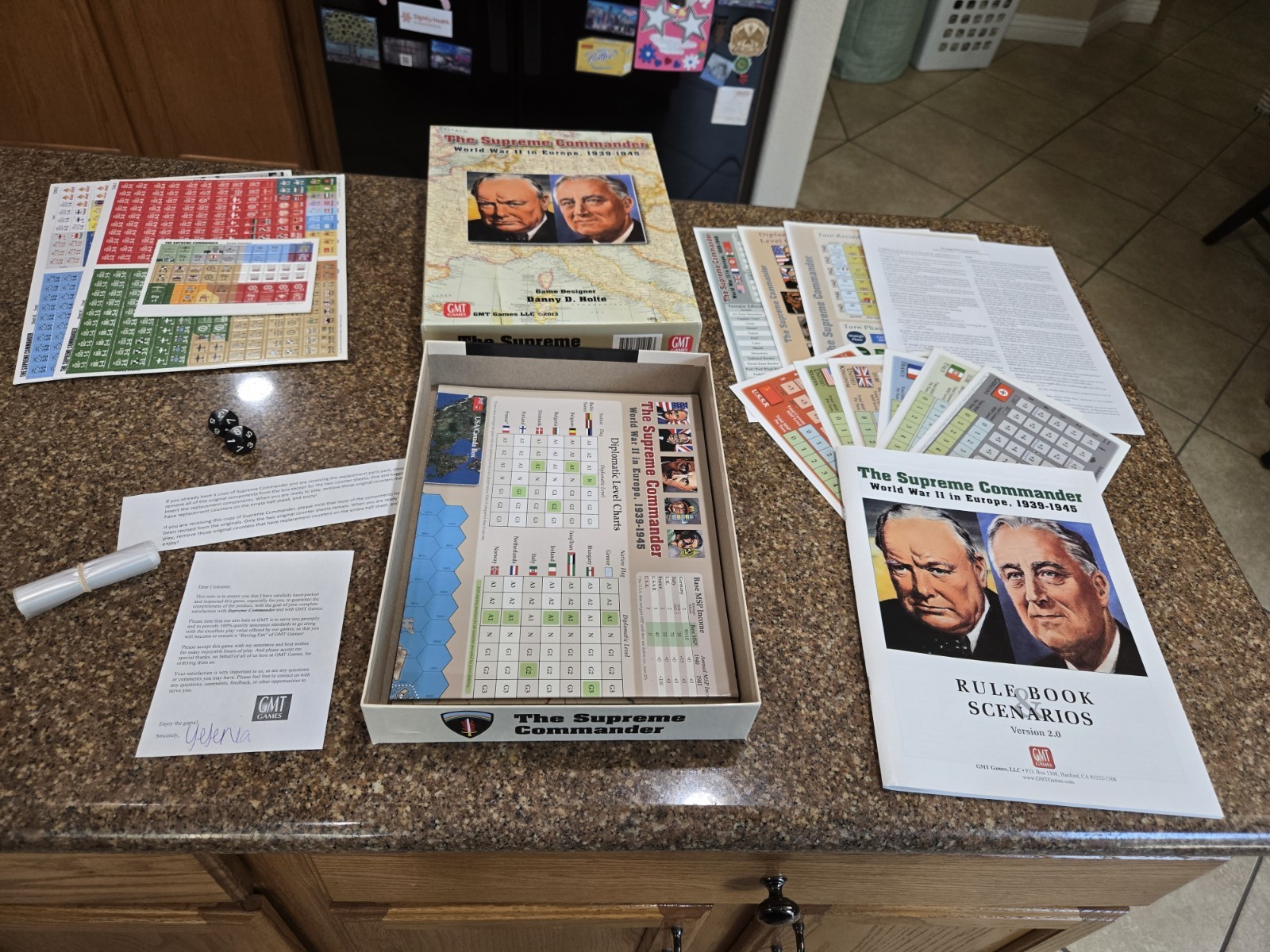 The Supreme Commander + Errata Counters GMT Games 1316 Unpunched