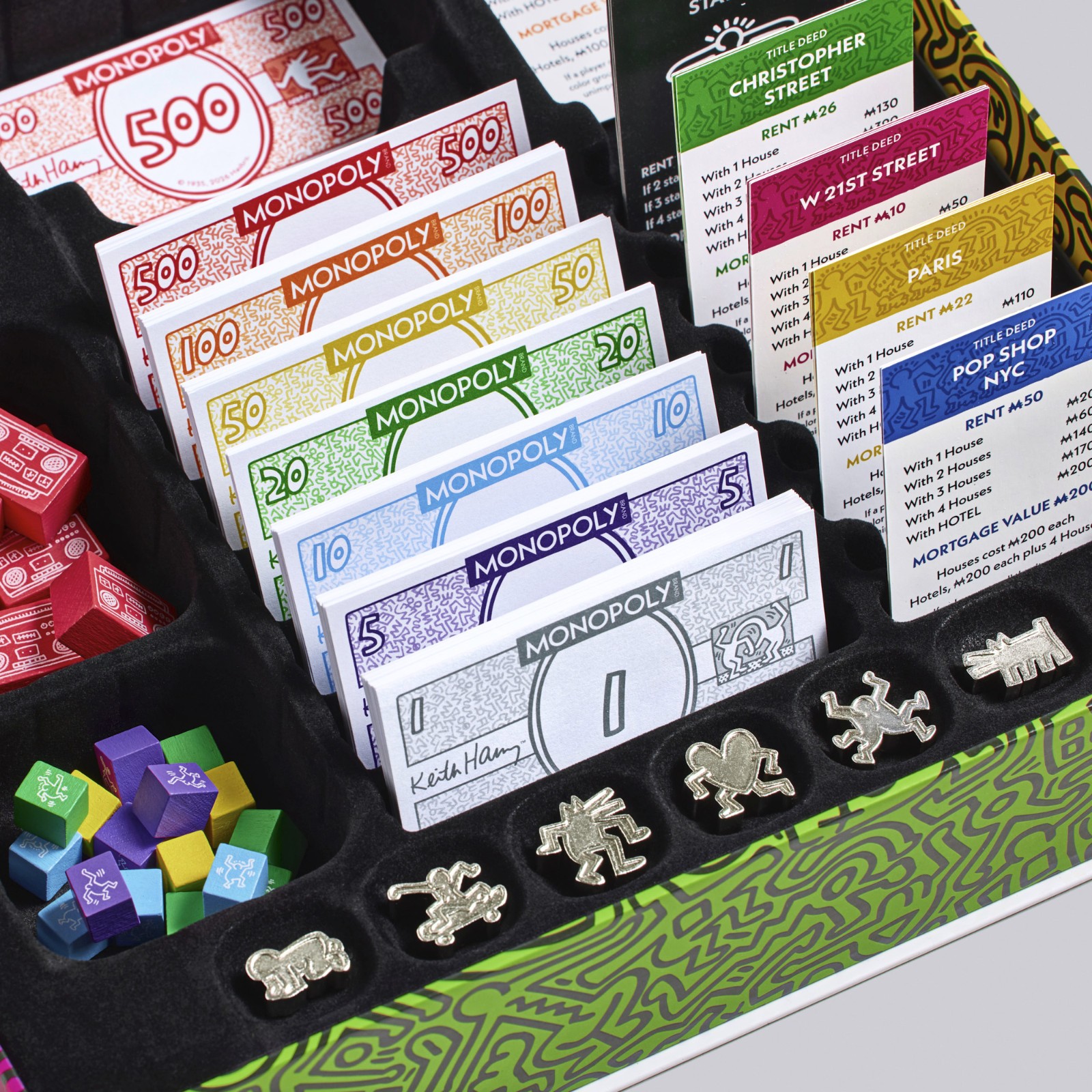 WS Game Company Keith Haring Monopoly Pop Shop 40th Anniversary Edition Game