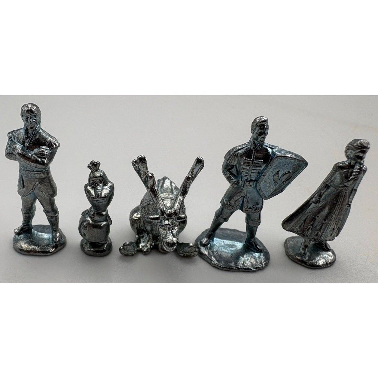 Disney Frozen II Monopoly Metal Tokens Lot Figures & Reindeer Lot of 5 Parts
