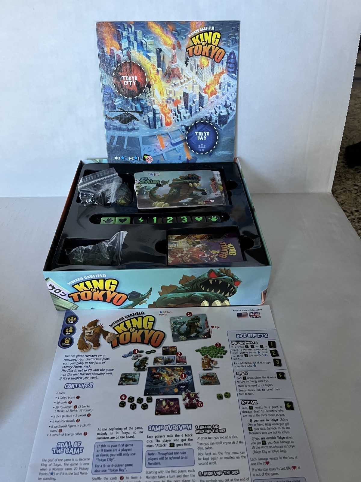 King of Tokyo Richard Garfield Board Game 2014 Iello *Complete NEW