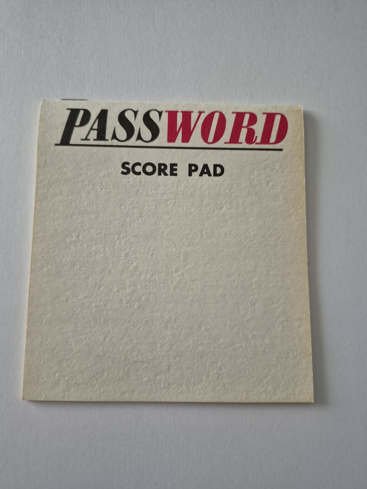 Vintage Password Board Game Volume Ten Milton Bradley 4260 Complete Score Pad