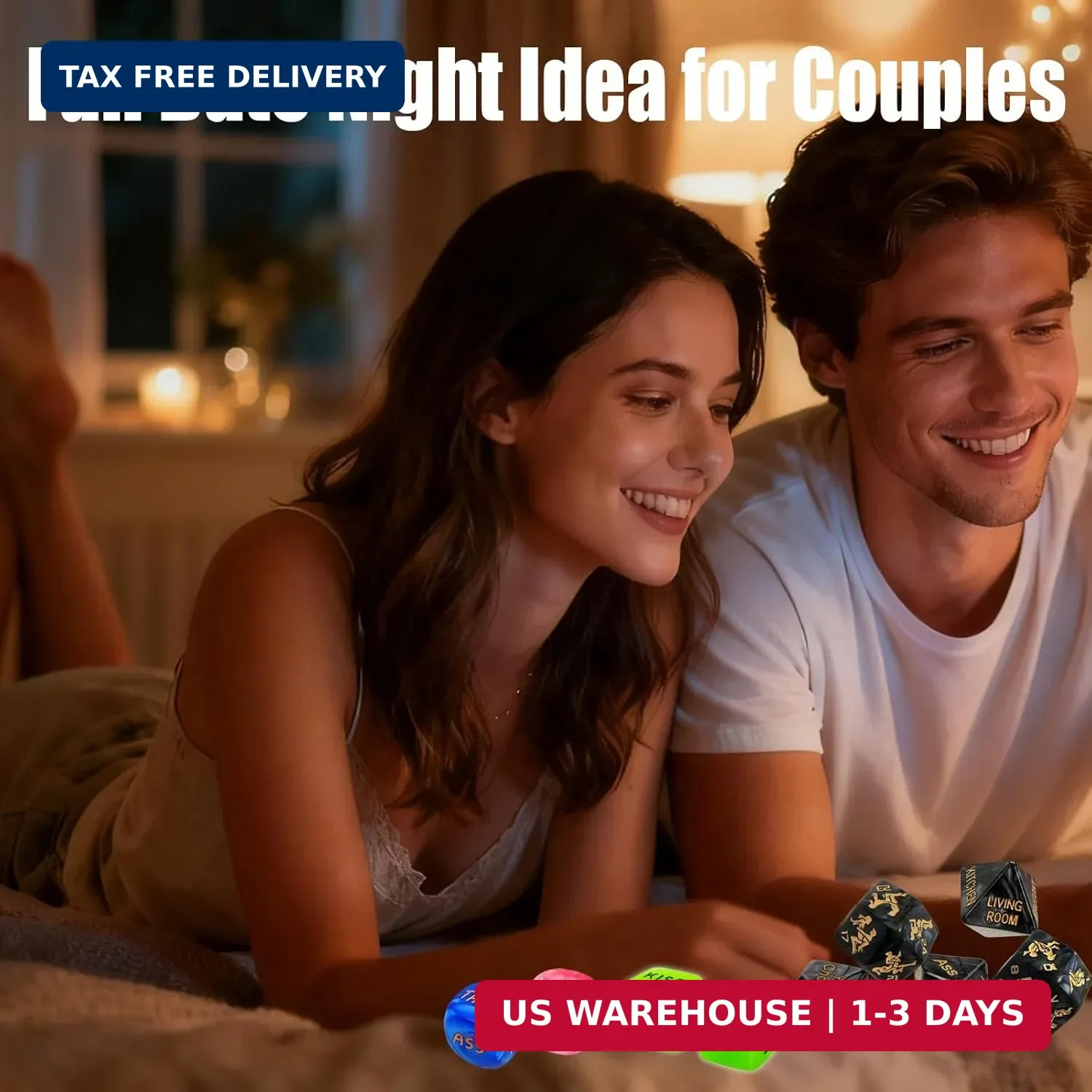 Couples Sex Dice Games, Romantic Adult Dice Sex Game for Foreplay, Date Night &