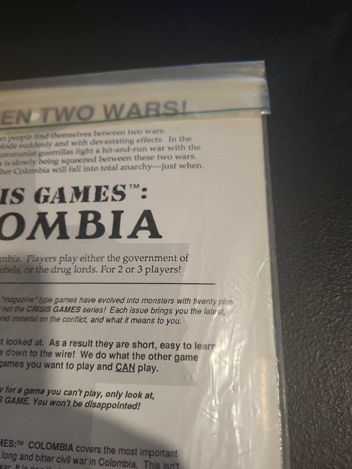 Engelmann Military Wargame Crisis Games – Colombia Bag New