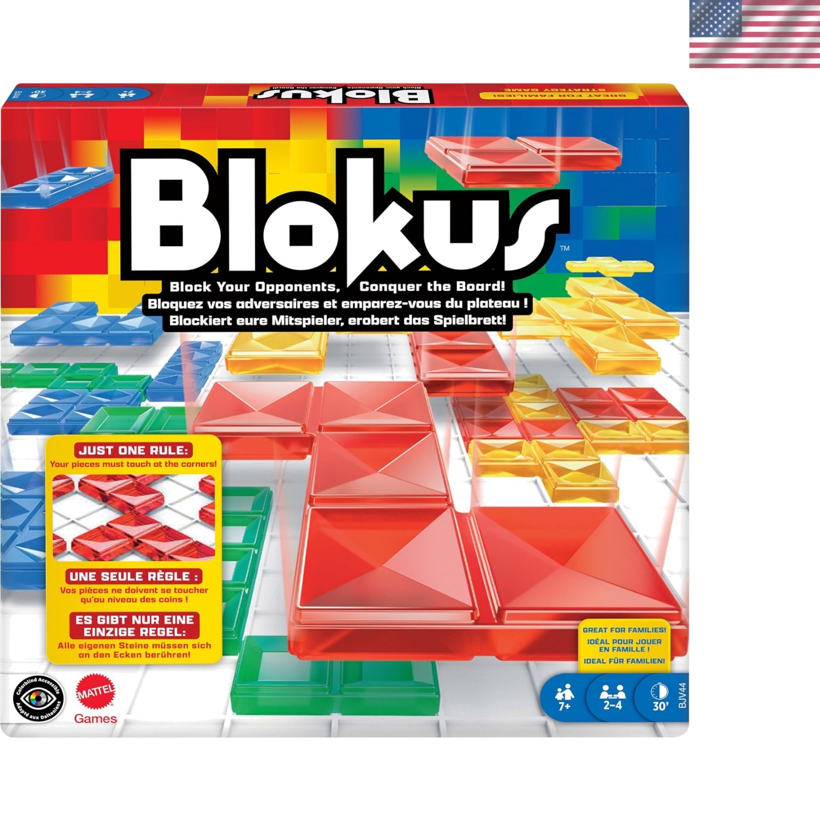 Blokus Strategy Board Game for Kids & Families with Color Blind Accessible Pi…