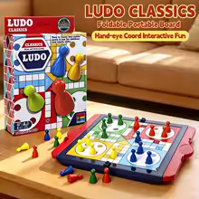 Board Games Ludo Set Party Game Parent Child Strategy Interaction with Foldable