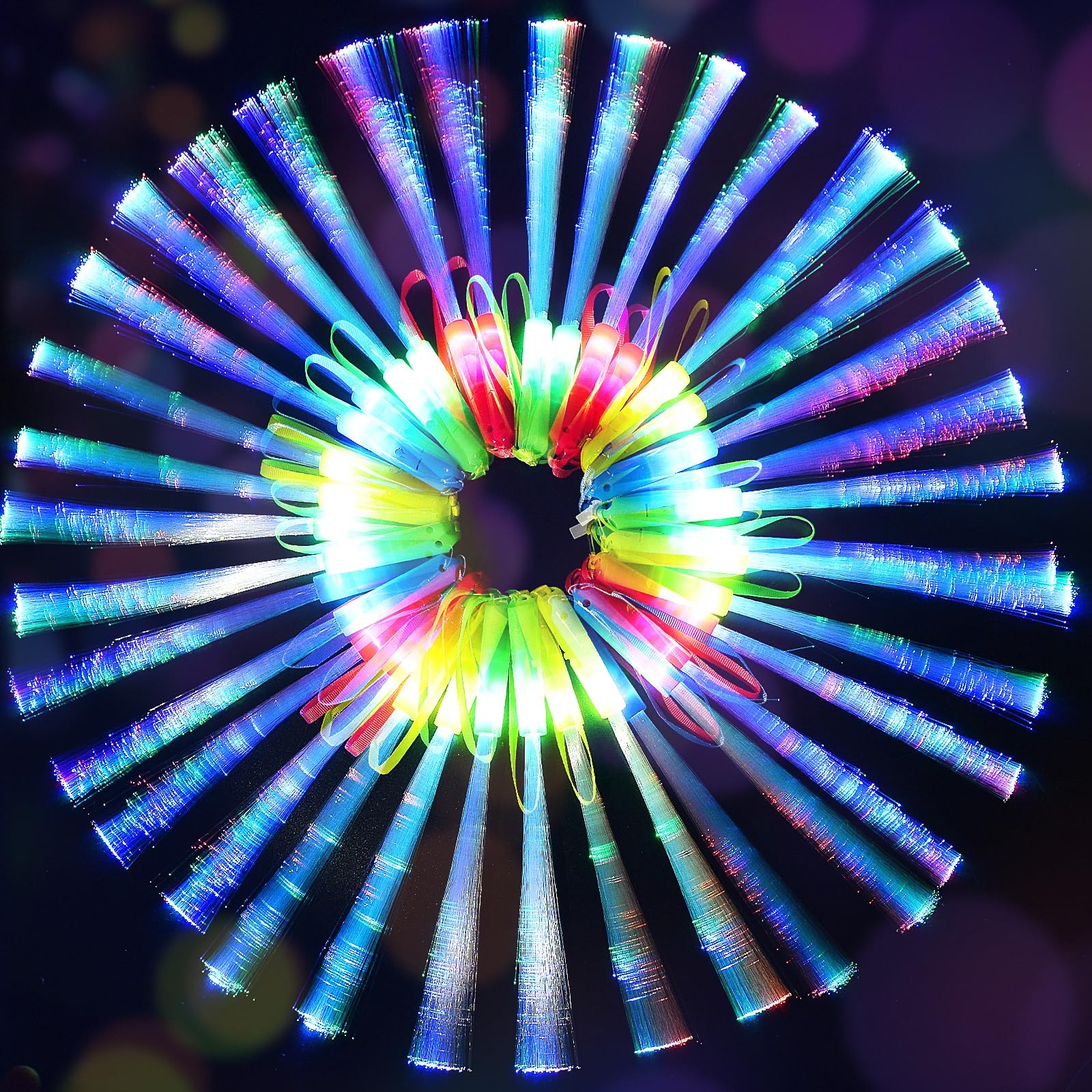 Glow Fiber Optic Sticks 200PCS LED Light Wands Party Supplies SHQDD Dark Favors