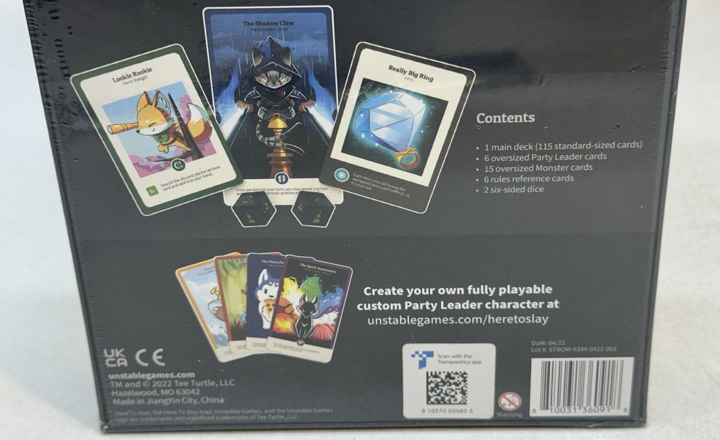 Unstable Games Here To Slay Base Game Adventure Dice Rolling Card Game Sealed