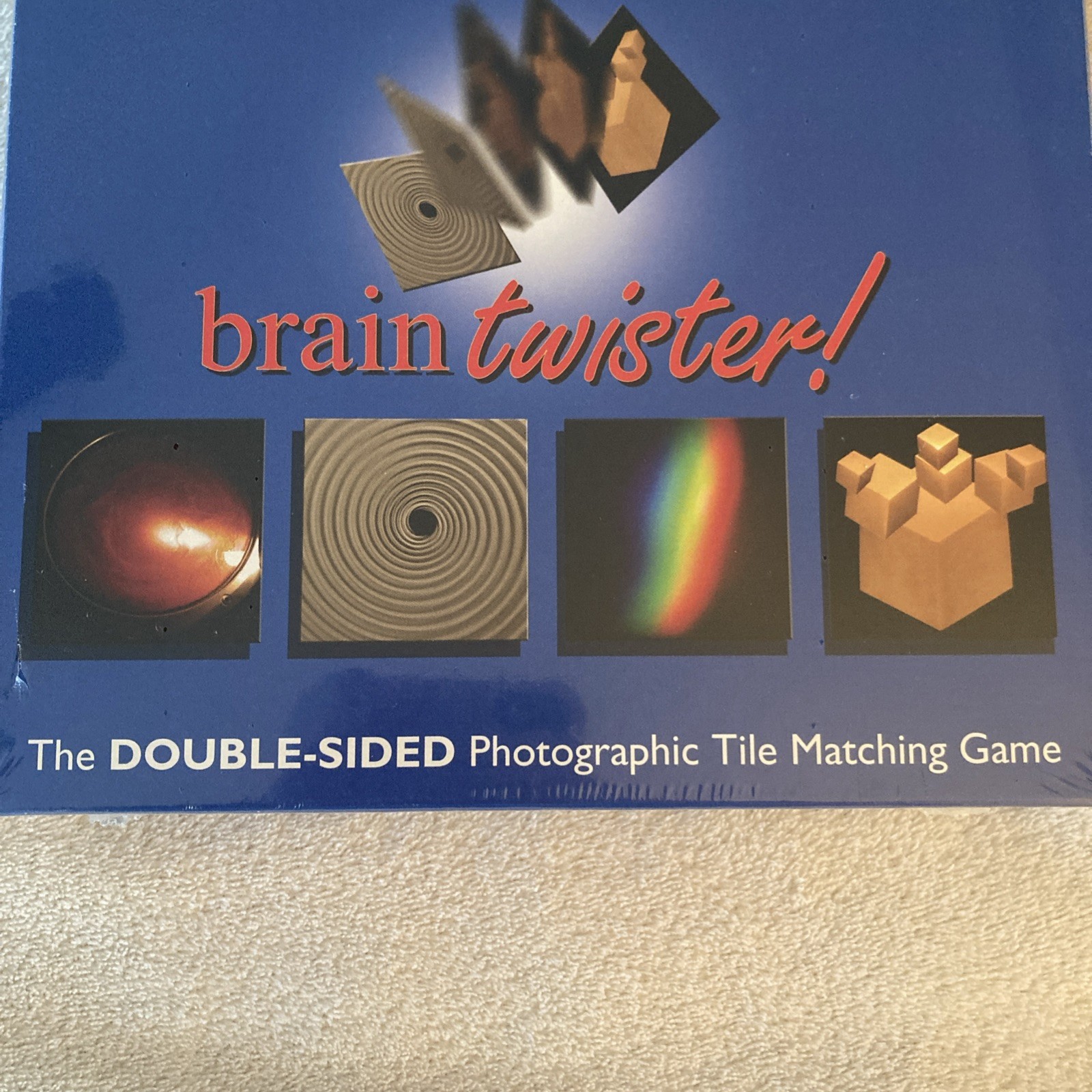 eMEMO Brain Twister Double Sided Photographic Tile Matching Game 2004 New Sealed