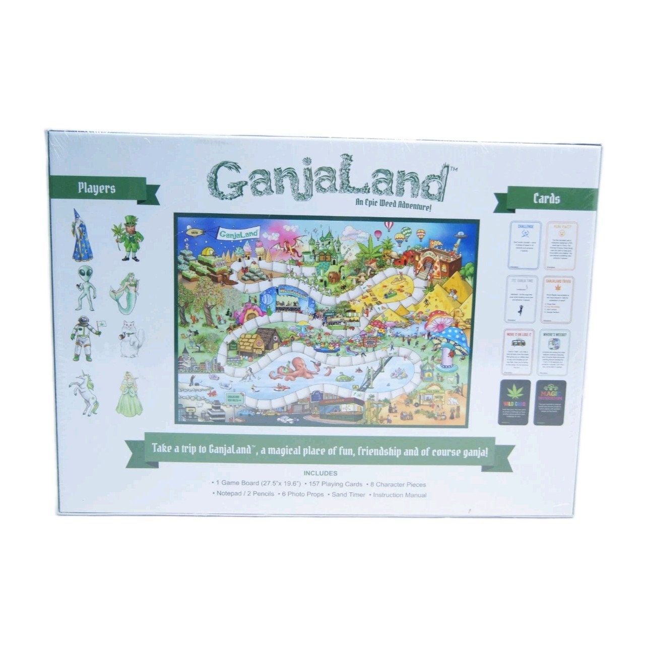 GanjaLand Board Game An Epic Weed Adventure Lightly Toasted NEW SEALED