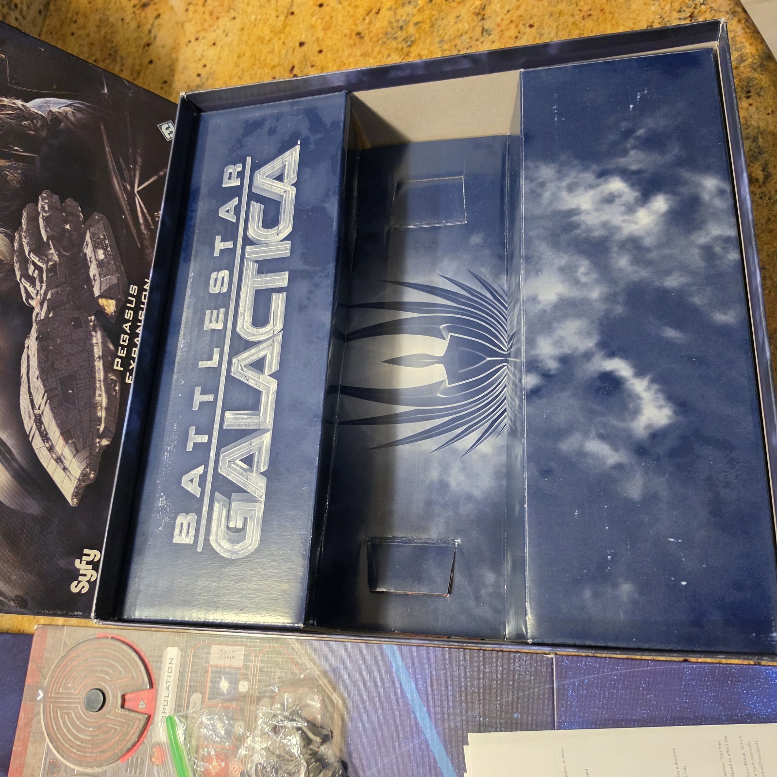 Battlestar Galactica: The Board Game Partial Pegasus Expansion Pack & Some Base