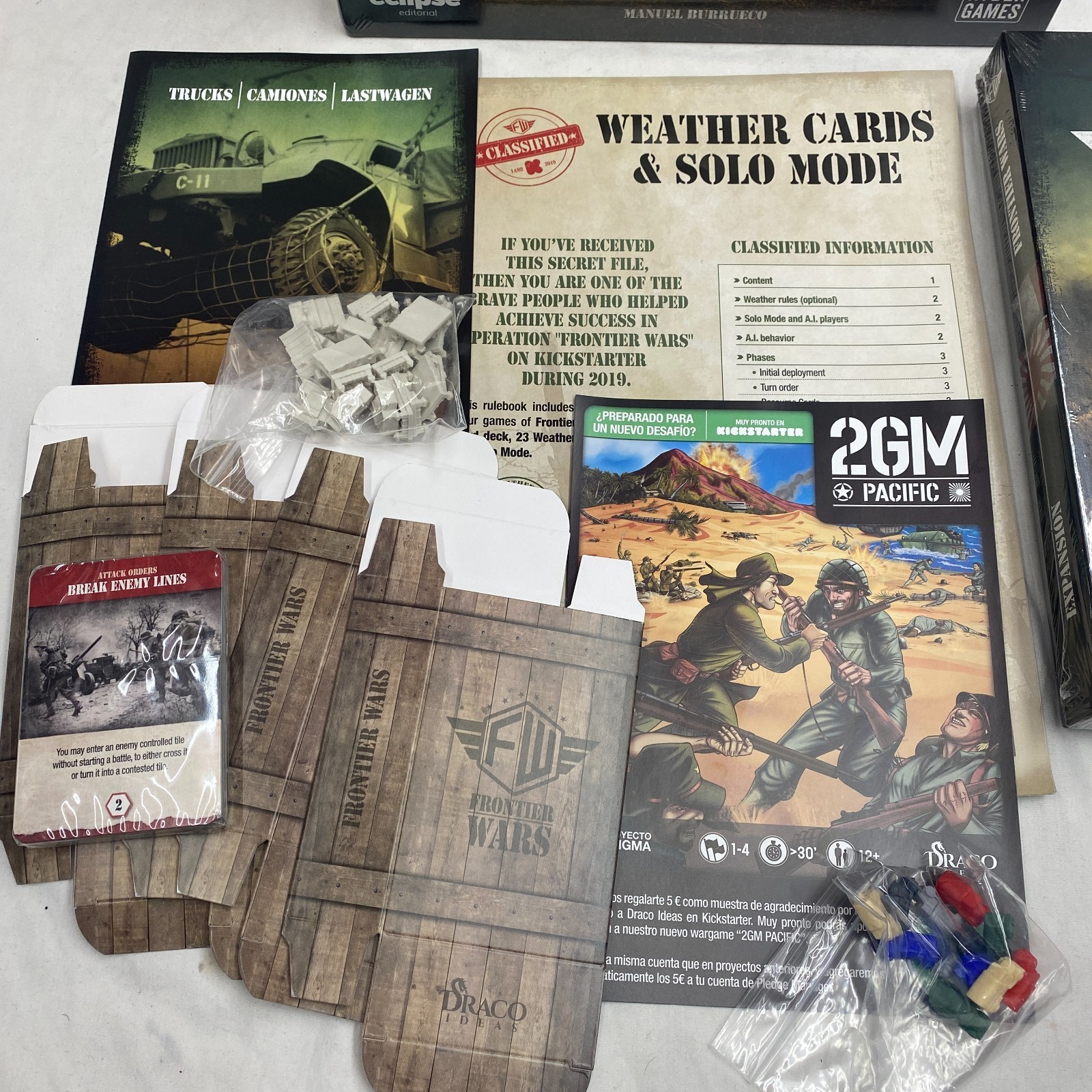 Frontier Wars Board Game +Expansion +Kickstarter Add Ons Van Rider New SW