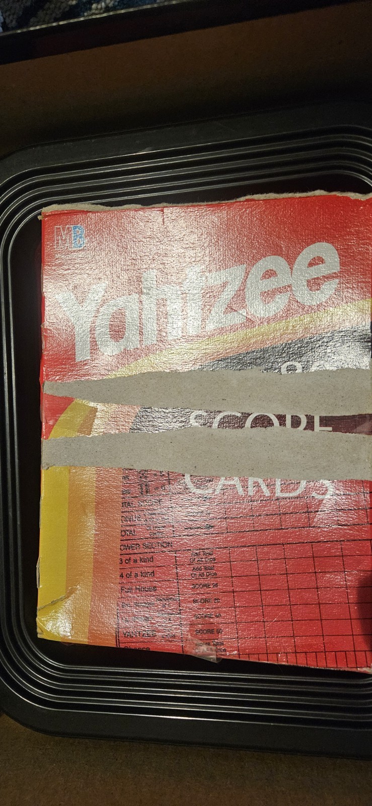 VTG Deluxe Yahtzee Board Game Felt Tray Edition Milton Bradley 1997 Complete