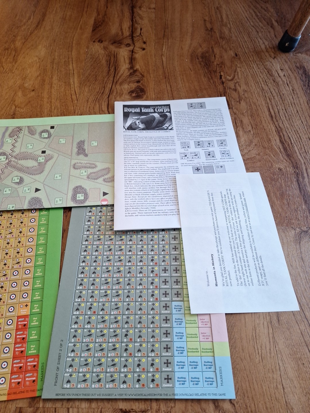 Royal Tank Corp Moments in History Game Complete Unpunched