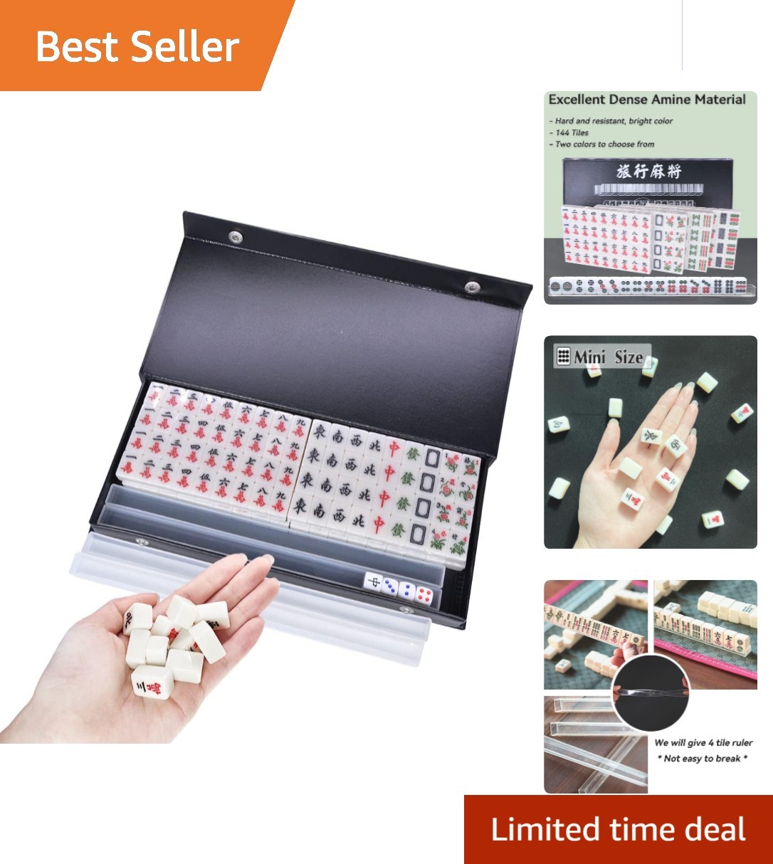 Lightweight 20mm Mini Mahjong Set with Instruction Manual – Travel-Friendly Fun