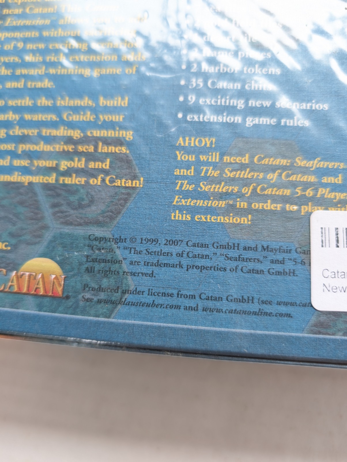 SEALED Catan Seafarers 5-6 Player Extension Expansion 3064 Board Game 2007