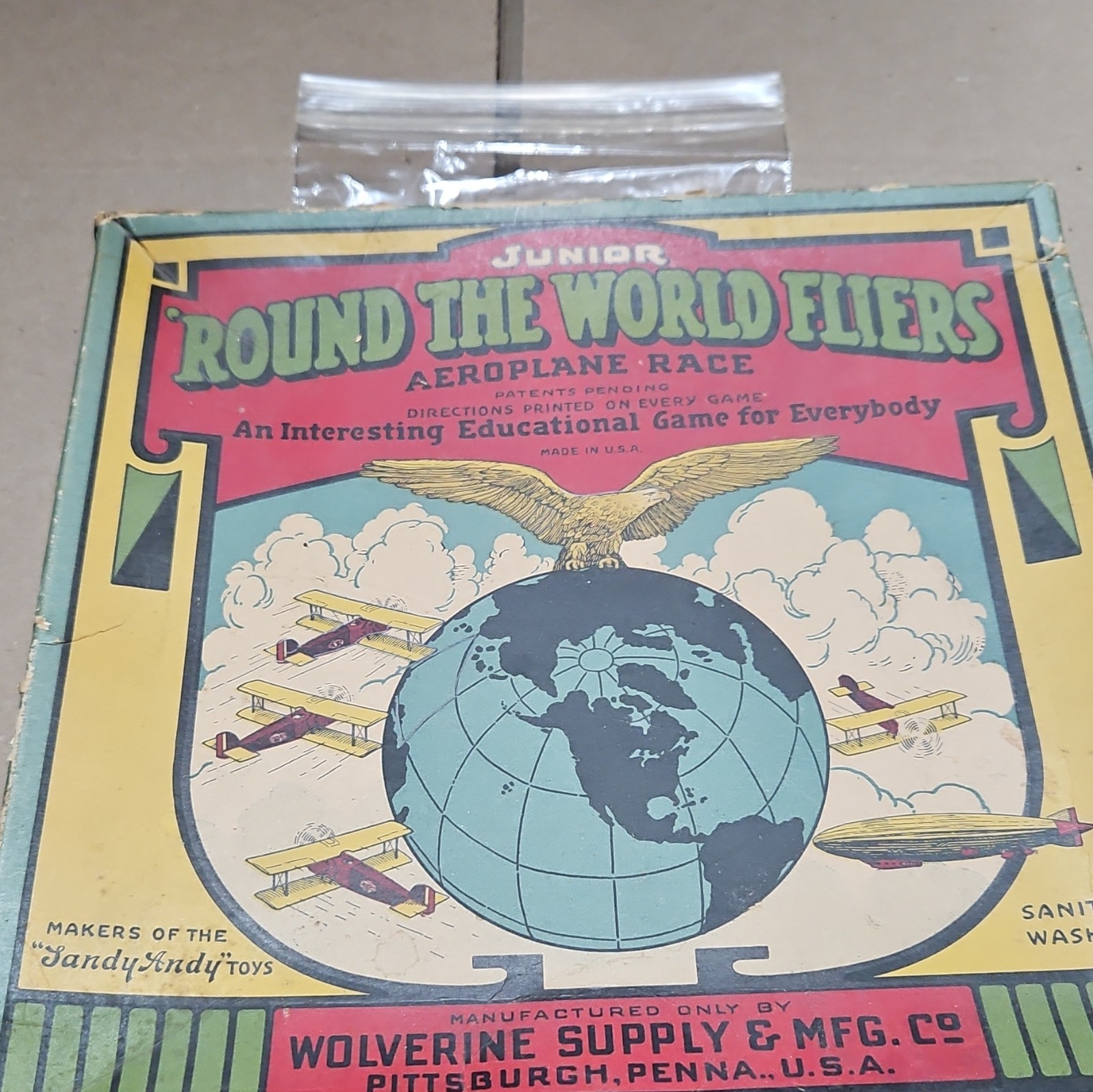 Wolverine Junior Round The World Fliers Aeroplane Race Aviation Toy