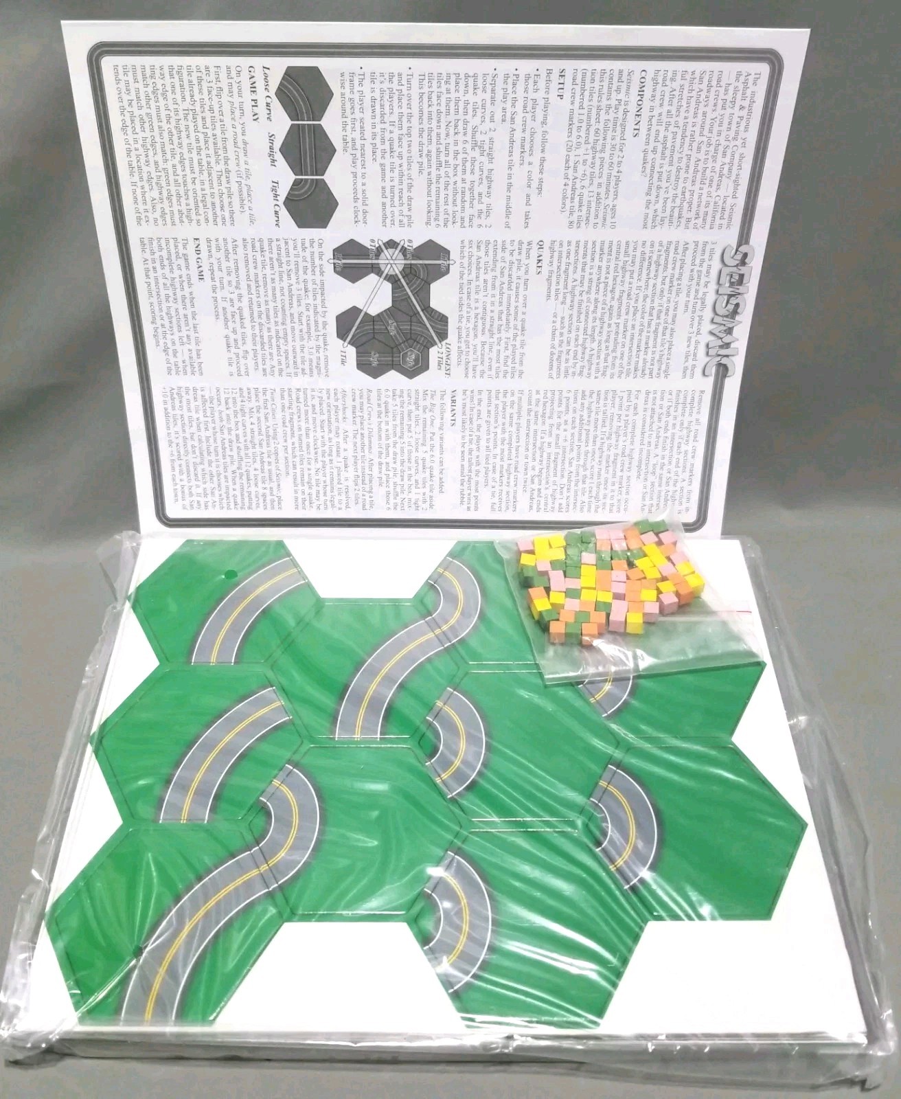 SEISMIC Asphalt & Paving Company Game Tile Strategy Atlas Games ▪︎ New Opened