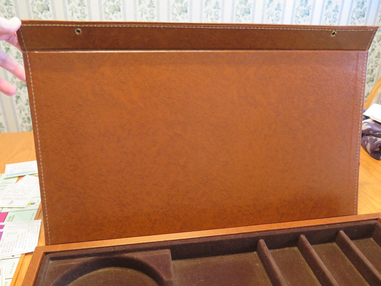 VINTAGE Monopoly Board Game 1974 Faux Leather Case Special Edition