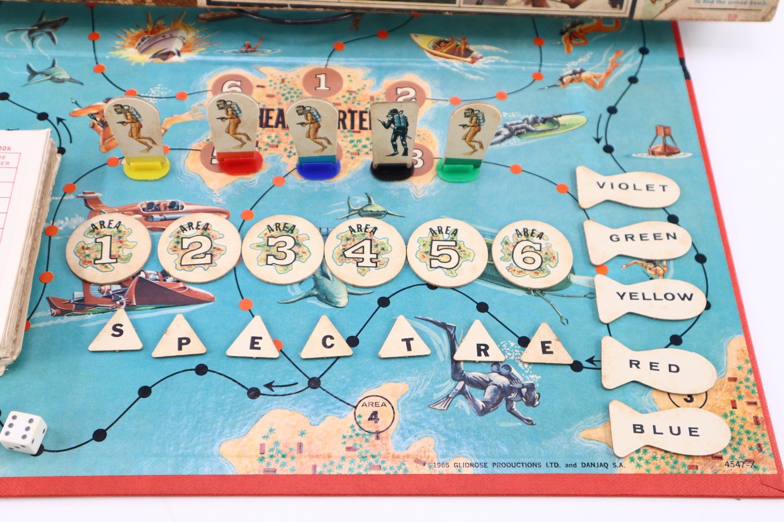 Vtg 1965 James Bond 007 Thunderball Board Game Milton Bradley
