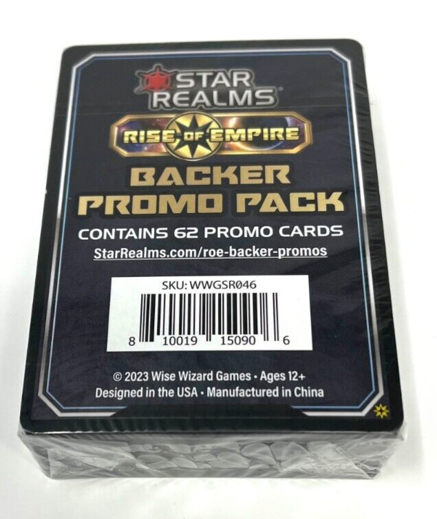 Star Realms Rise of Empire Kickstarter Exclusive Backer Promo Pack – New Sealed