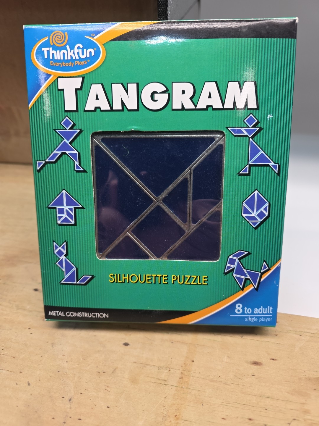 Tangram Silhouette Puzzle Metal Construction by Binary Arts 2002 Vintage VGUC 71