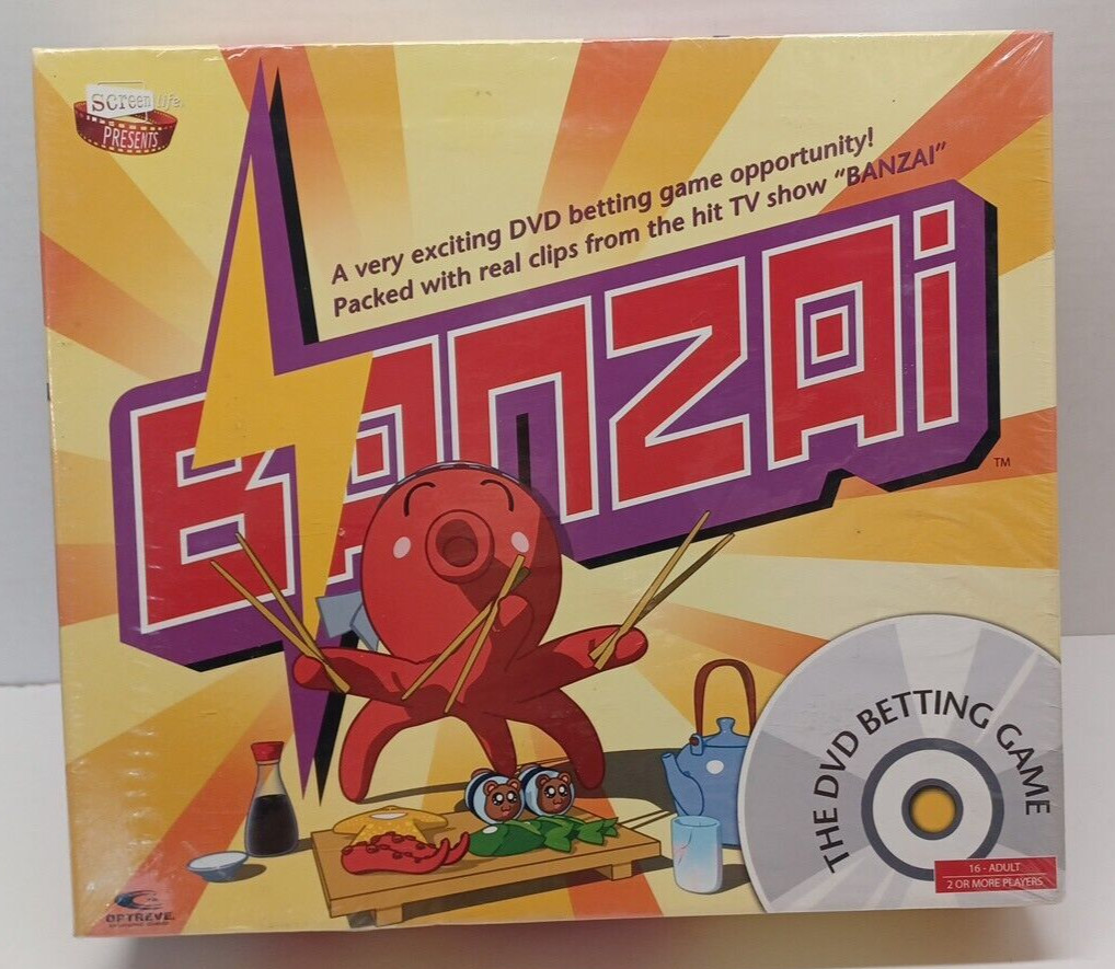 Banzai DVD Game Screenlife Age 16+2+ Players Based on TV Show 2006 New Unopened