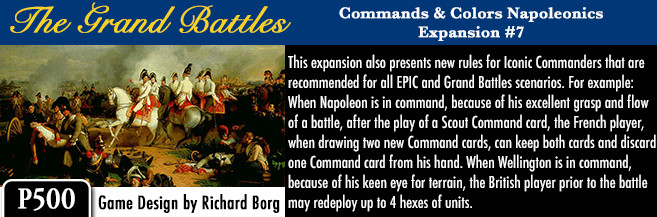 GMT Games Commands and Colors Napoleonics The Grand Battle Expansion