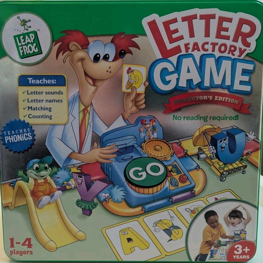 LEAPFROG LETTER FACTORY GAME Collectors Edition Phonics Learning Board Game
