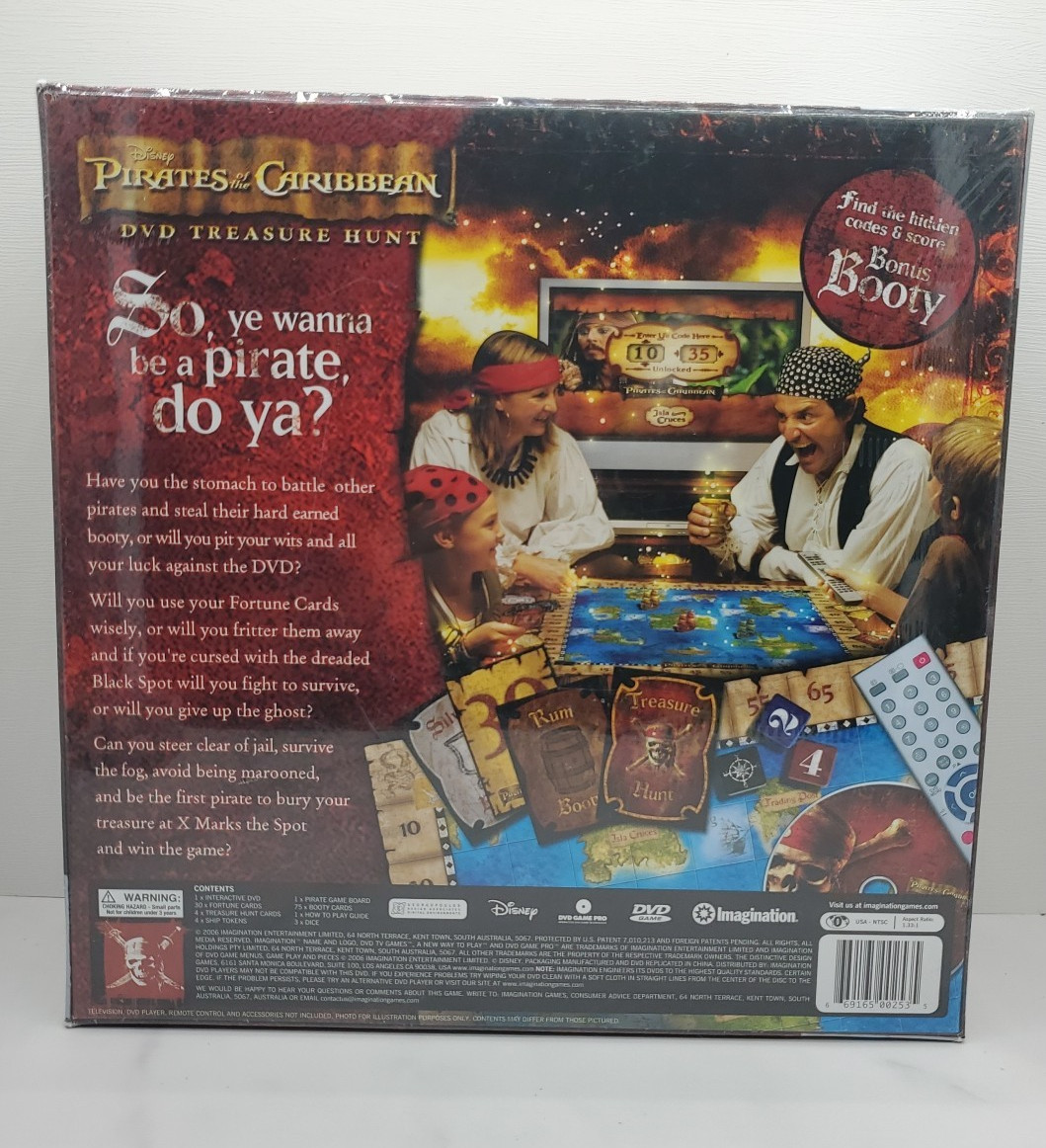 NEW Disney Pirates of the Caribbean DVD Treasure Hunt Game Sealed Award Winner