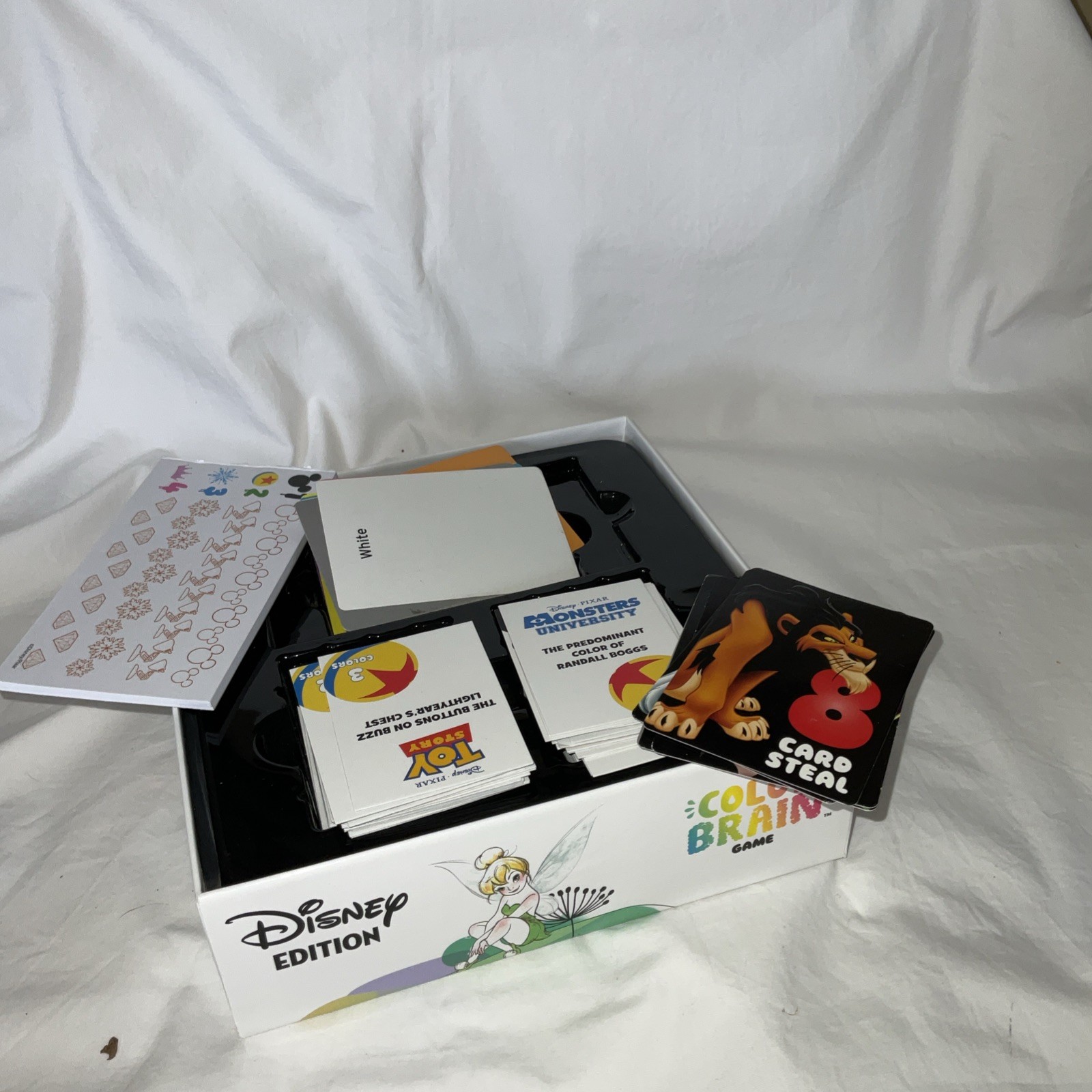 2 Disney Themed Trivia Games Color Brain & PIctopia EUC Ravensburger& Big Potato