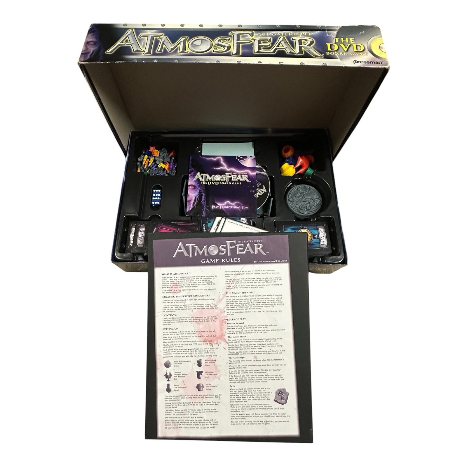 Pressman Atmosfear The Gatekeeper DVD Board Game