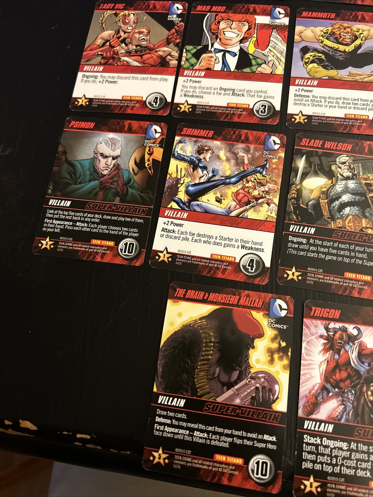 2015 DC Comics Teen Titans Deck Game Villain Card Lot Of 27 Different Cards!